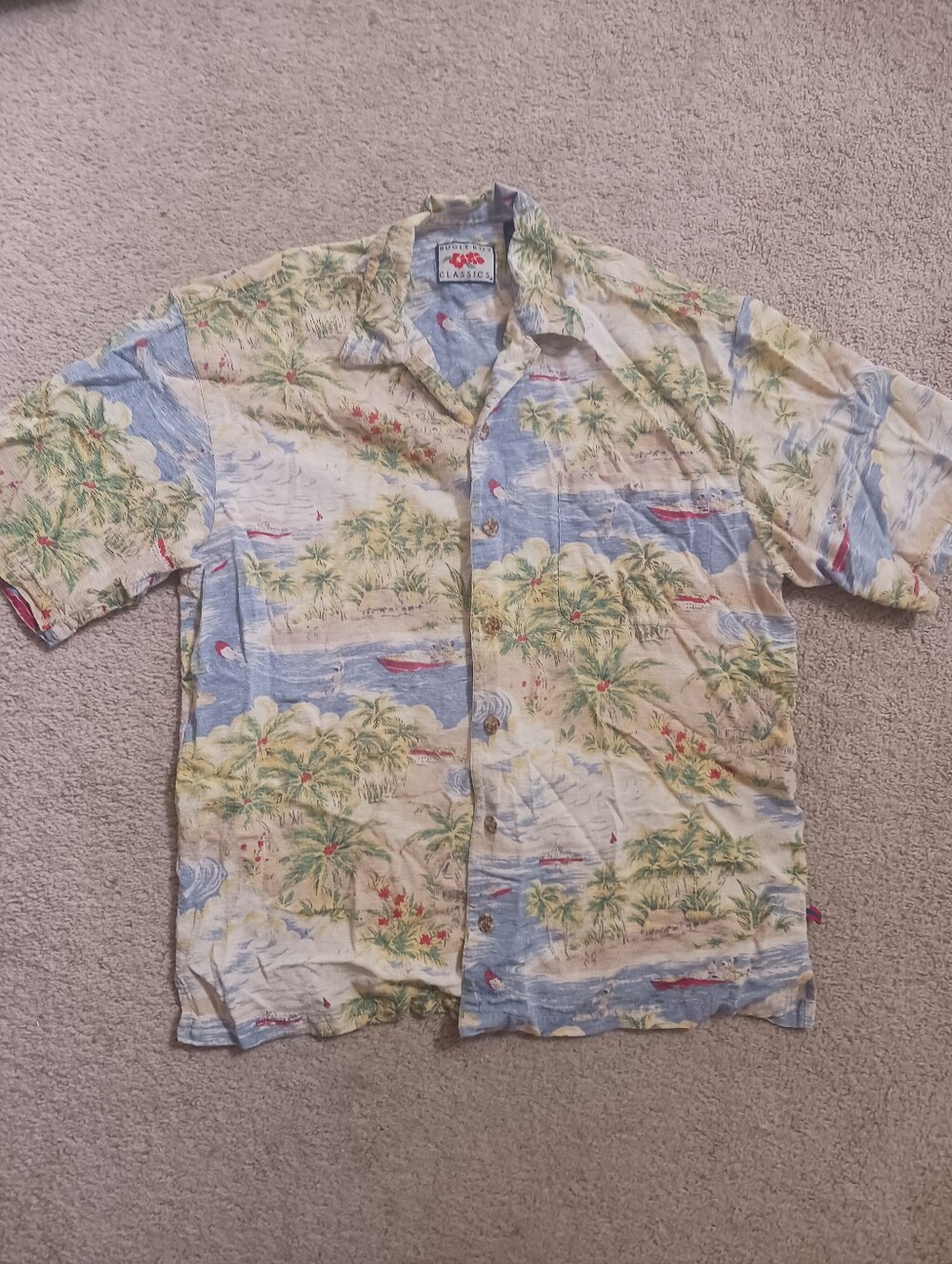 Bugle Boy Classics Men's Hawaiian Vacation Style Shirt Size L